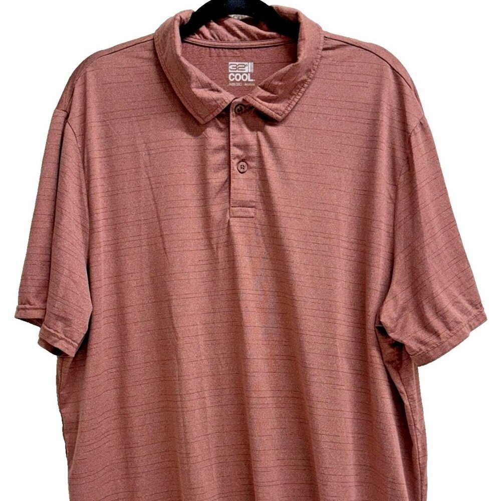 32° Cool Mens Polo Shirt Size XXL Dusty Rose Mauve Short Sleeve Golf Casual